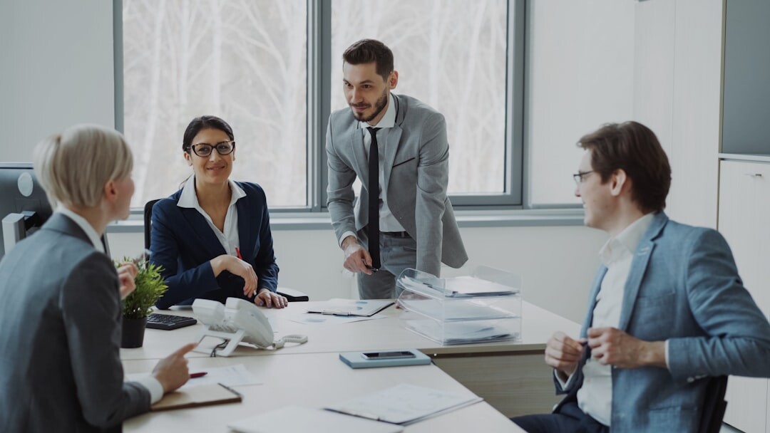 diverse business team meeting